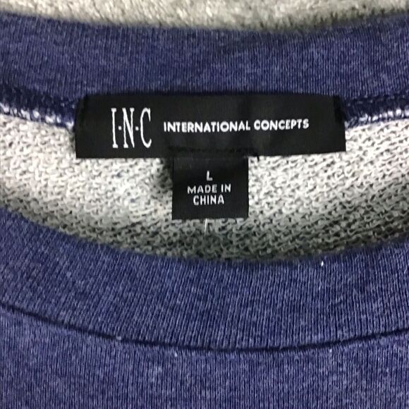 INC International Concepts Women’s Size Large Blue Ruffled Star Sweatshirt NWT - Picture 3 of 15